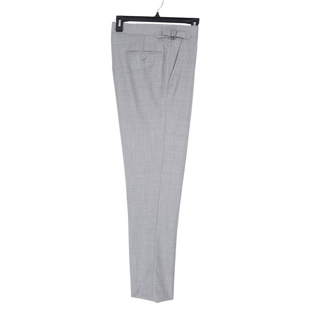 Calvin Klein Mens Slim Fit Wool Dress Pants 40x30 Light Grey Solid Pleated NWT - Picture 4 of 13